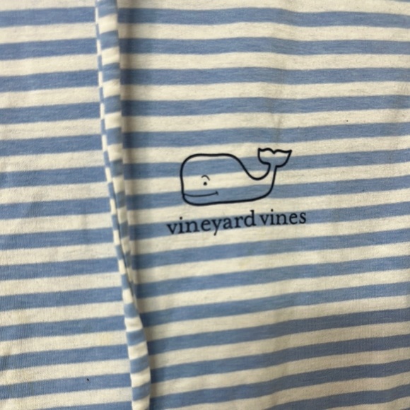 Vineyard Vines Light Blue and White Striped Hoodie - Picture 3 of 6